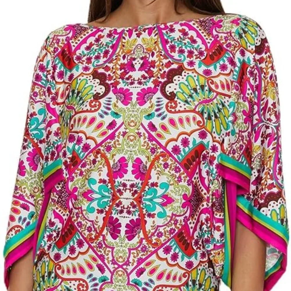 NWT Trina Turk Swimwear Cover Up Hawaiian Gradens Size XL